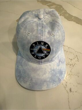 Pink Floyd Pale Blue Tie-Dye Baseball Cap with Prism Patch